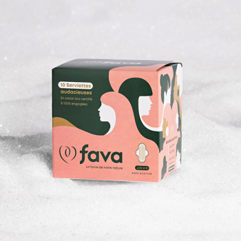 Serviettes hygiéniques jour 100% coton bio certifié - FAVA