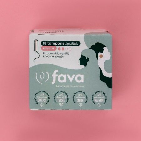 Tampons hygiéniques en coton bio régulier