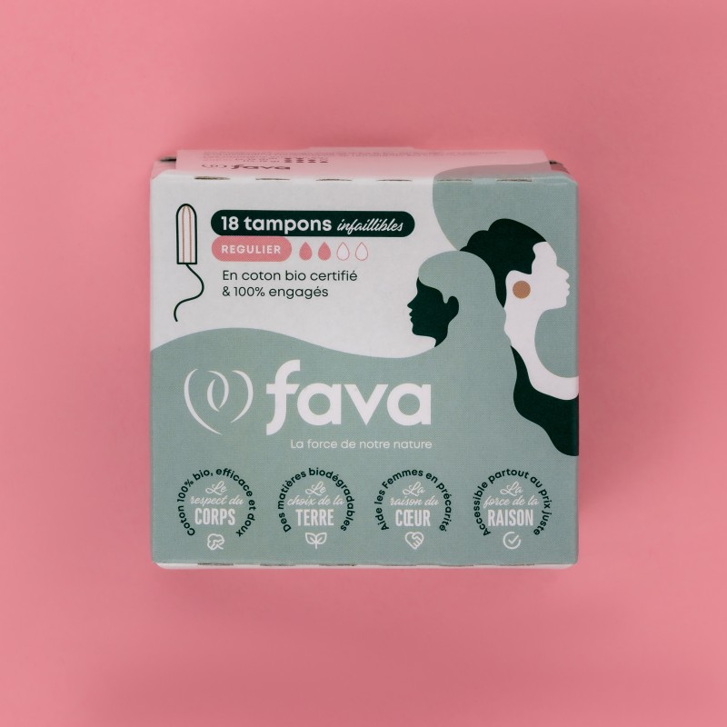 Tampons hygiéniques en coton bio régulier Tampons hygiéniques en coton bio régulier