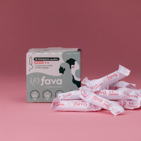 Tampons hygiéniques digitaux en coton biologique régulier Tampons hygiéniques digitaux en coton biologique régulier