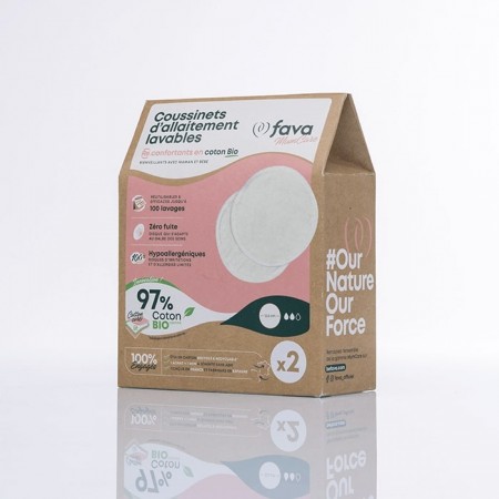 Coussinets allaitement lavable bio Fava Coussinets allaitement lavable bio Fava