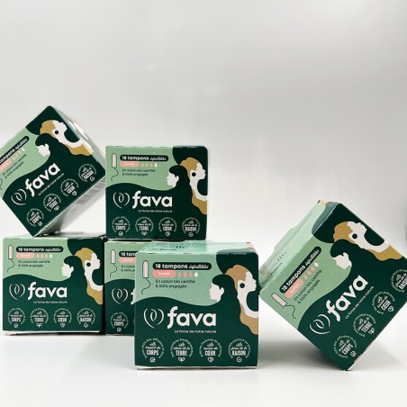 6 packs tampons bio super