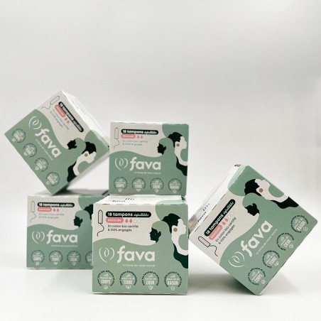 Lot 6 tampons bio régulier