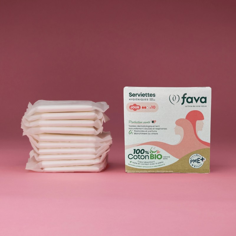 Serviettes hygiéniques coton bio