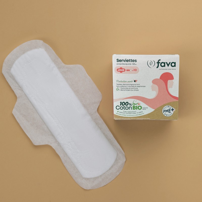 Serviettes hygiéniques coton bio