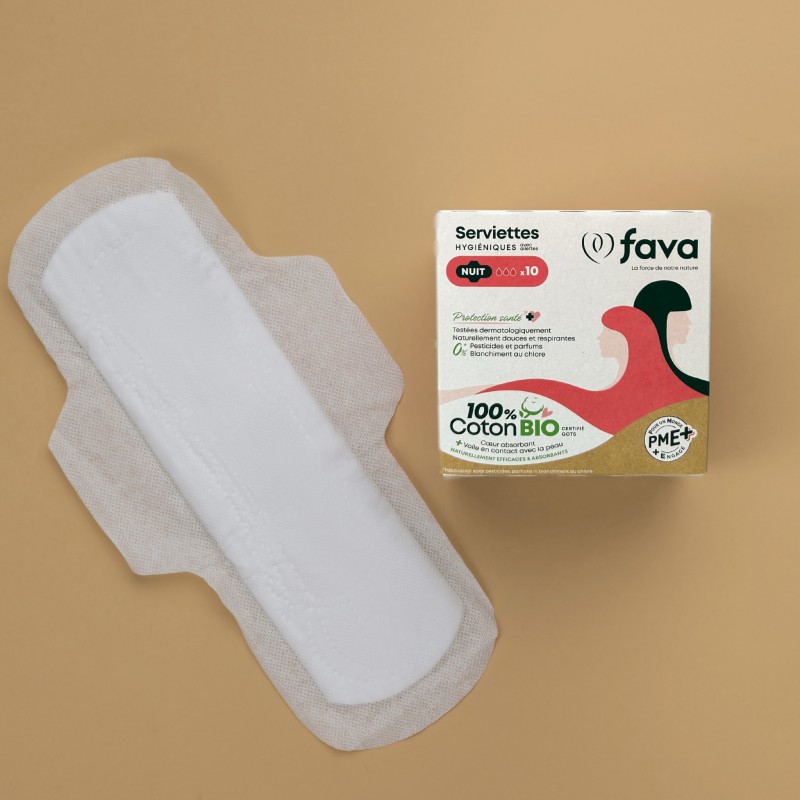 Serviettes hygiéniques coton bio