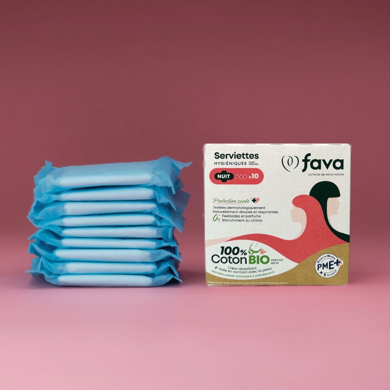 Serviettes hygiéniques coton bio